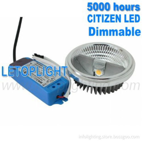 Dimmable 15W AR111 COB LED spot light with Citizen COB led